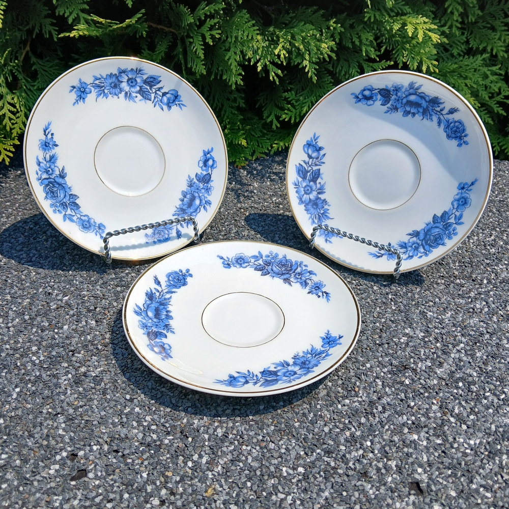Vintage (Set of 3) Limoges CharlesAthrenfeldt France Porcelain Tea Cup Plates